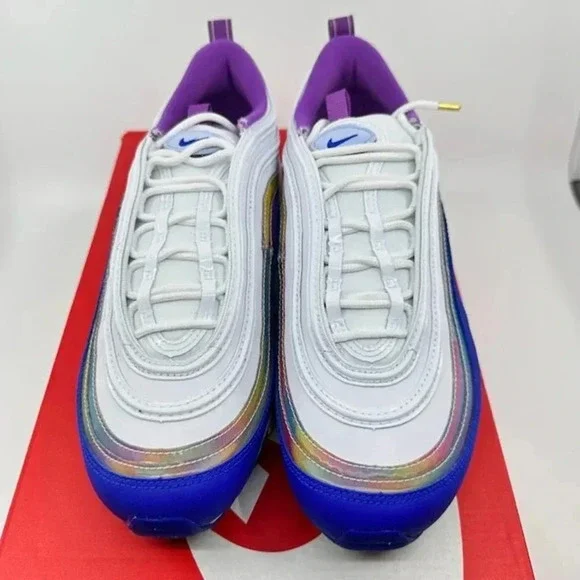 Nike Air Max 97 QS 2020 Easter Shoes CJ0591-100 White Purple Nebula Mens Size 7